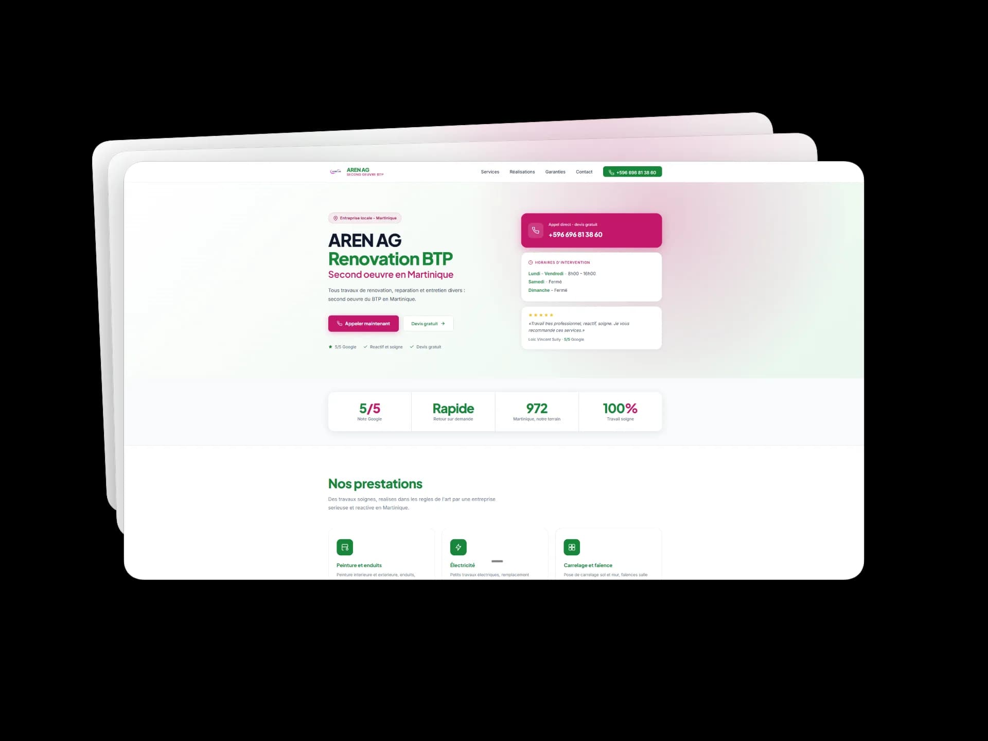 Site Arenag réalisé par ROVEN